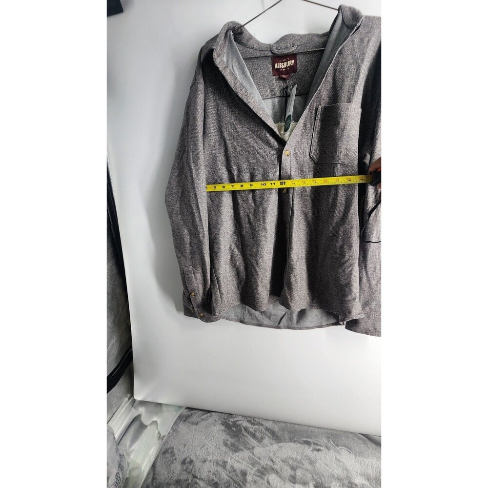 Alesbury Men's Grey Large Mountain Knit Flannel Shirt Long Sleeve‎ NWT - Picture 5 of 5